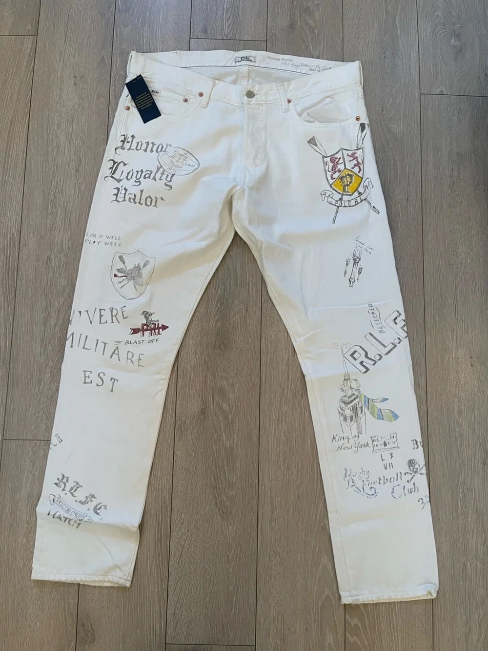 Polo Ralph Lauren The Sullivan Slim Graphic Jeans - White